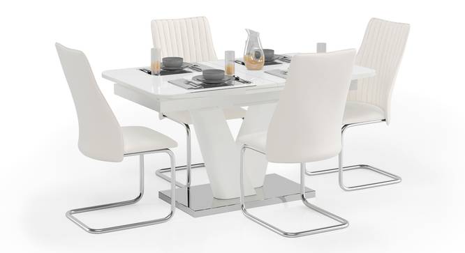 Caribu 4 to 6 Extendable - Ingrid (Leatherette) 4 Seater Dining Table