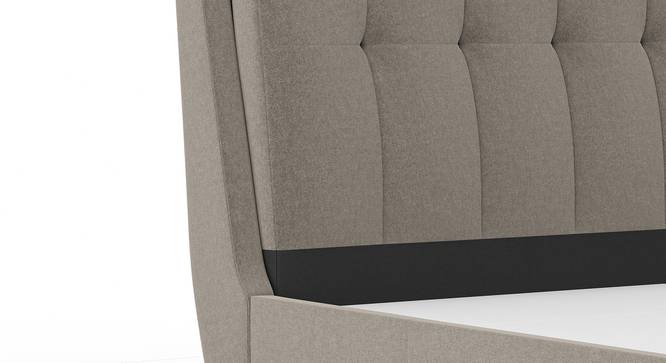 Beige Fabric,Engineered Wood Queen Size Bed with Drawer Storage Bed
