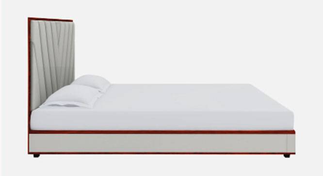 Engineered Wood Queen Size Non Storage Bed in Provincial Teak Finish