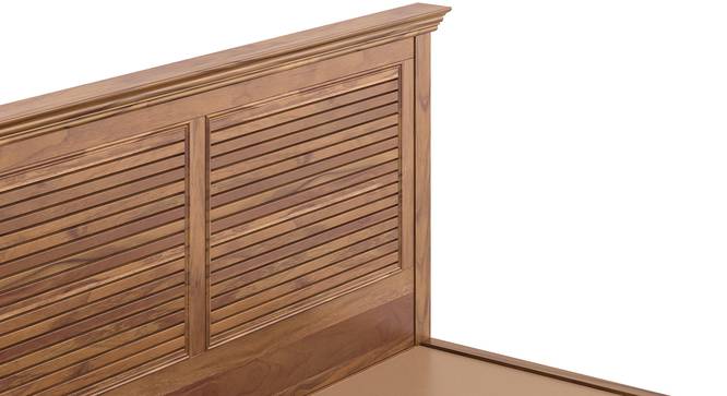 Solid Wood King Size Non Storage Bed in Natural Teak Finish