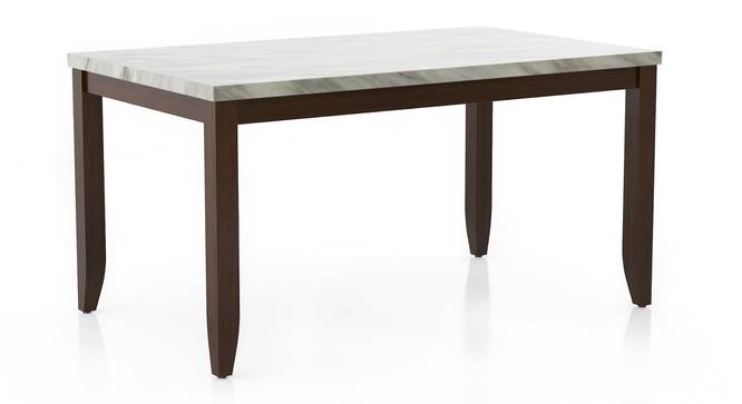 Engineered Wood 6 Seater Dining Table With Set Of Persica Dining Chairs In Dark Walnut Finish