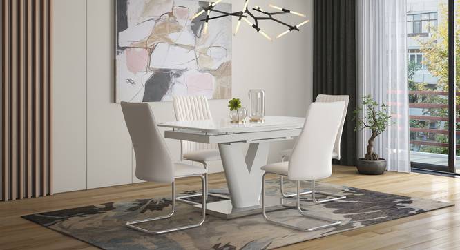 Caribu 4 to 6 Extendable - Ingrid (Leatherette) 4 Seater Dining Table