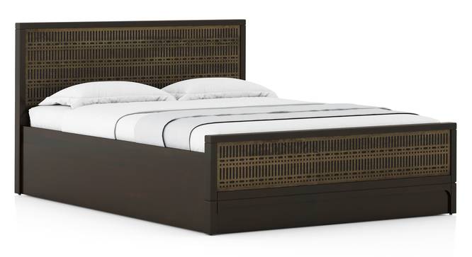 Solid Wood Queen Size Hydraulic Storage Bed in American Walnut Finish