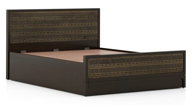 Solid Wood Queen Size Hydraulic Storage Bed in American Walnut Finish