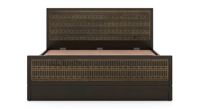 Solid Wood Queen Size Hydraulic Storage Bed in American Walnut Finish