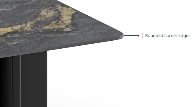6 Seater Ceramic Dining Table With Casey Swivel Dining Chairs