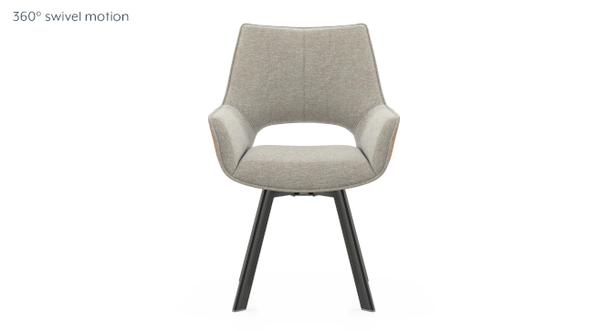 6 Seater Ceramic Dining Table With Casey Swivel Dining Chairs