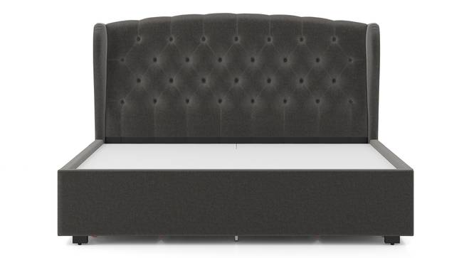 Grey King Size Upholstered Storage Bed