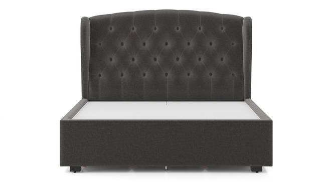 Grey Queen Size Upholstered Storage Bed